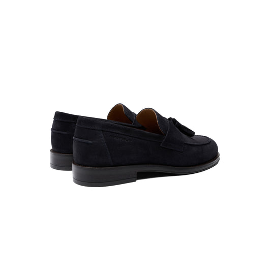 Ambitious Navy Suede Tassel Loafer