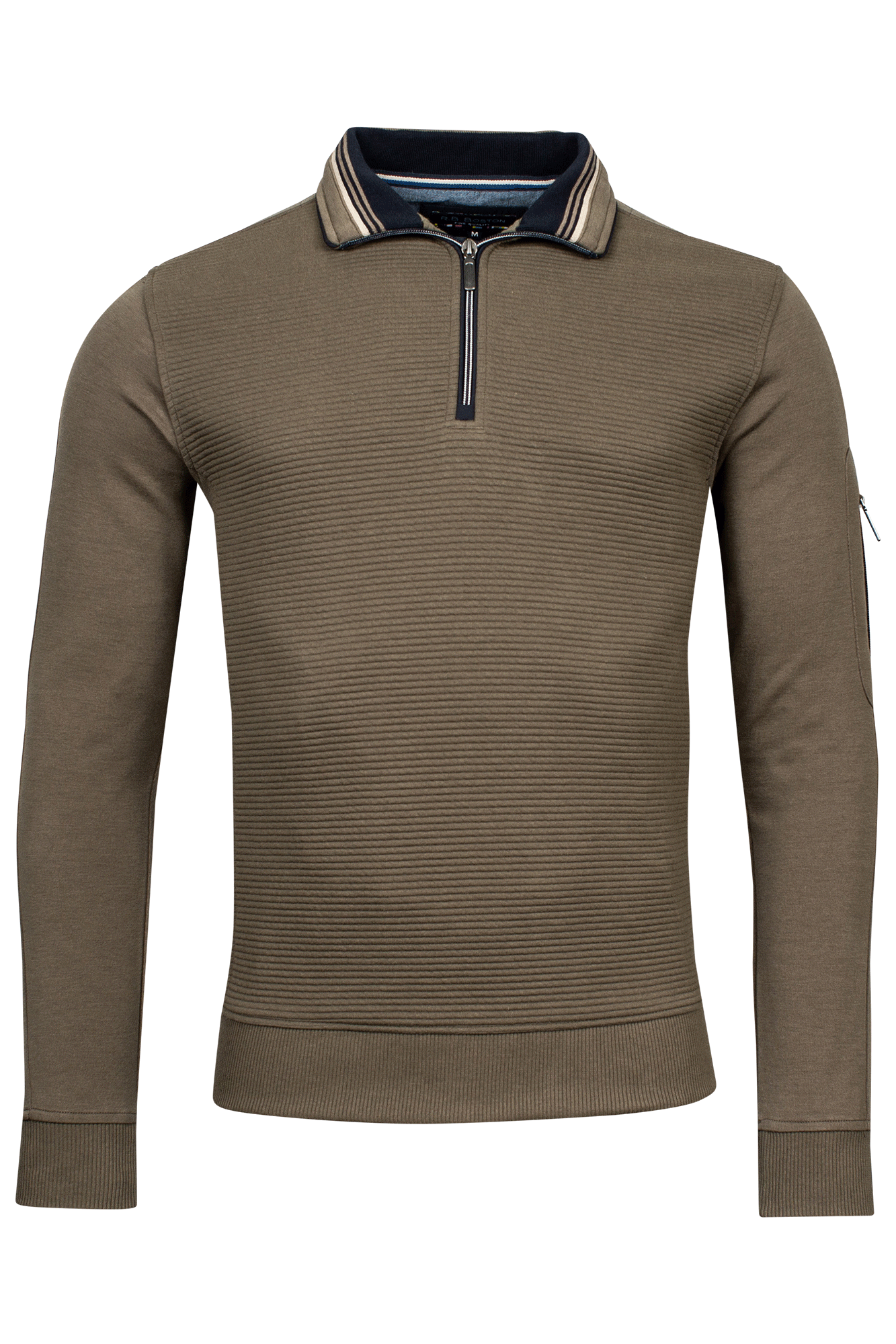 Baileys Khaki Half Zip Jumper