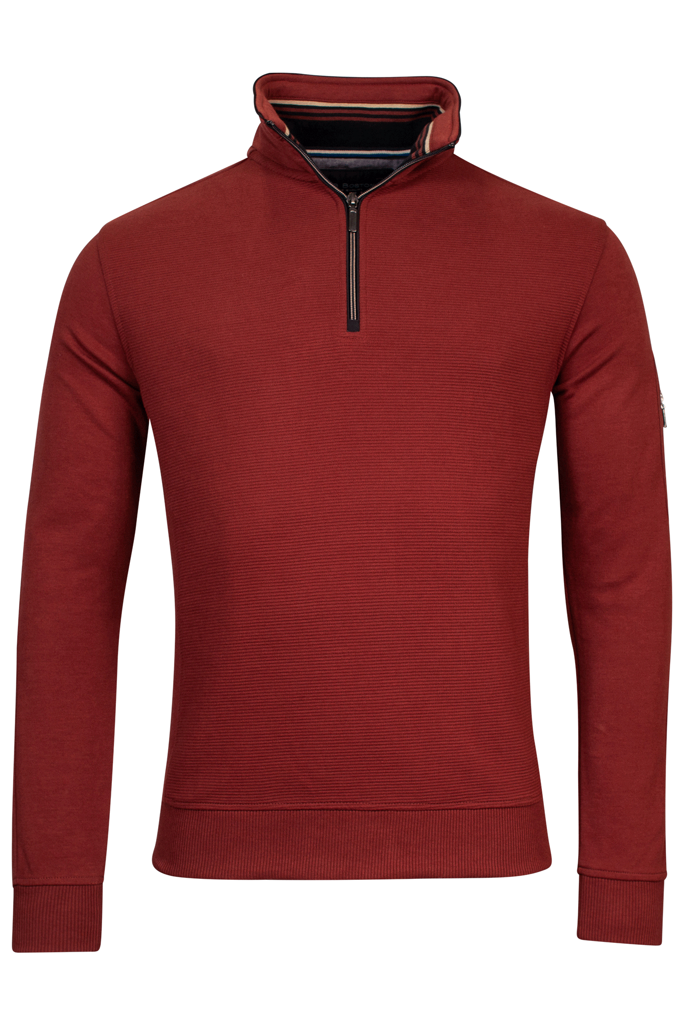 Baileys Brick Red Half Zip Jumper