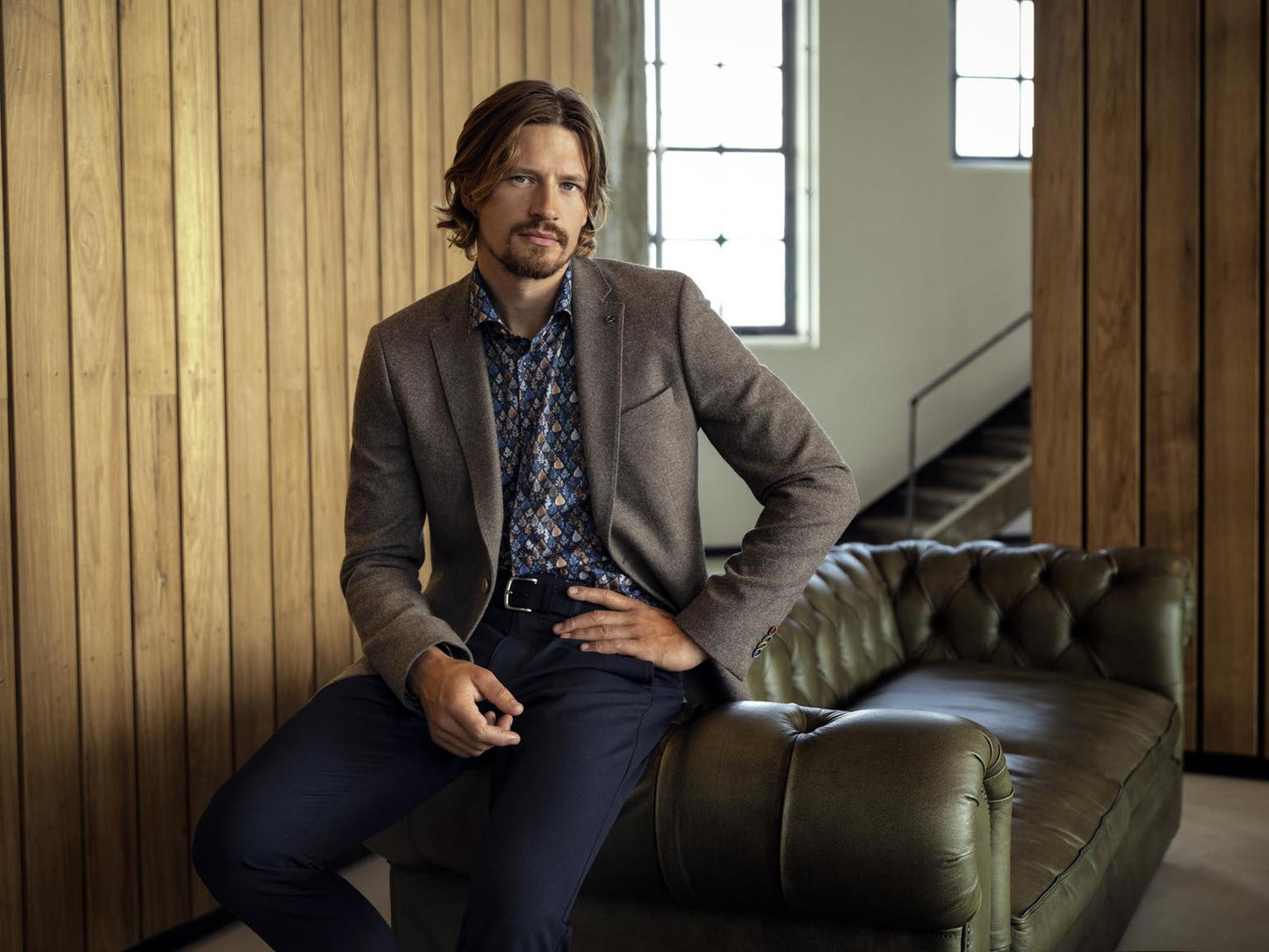 Giordano Dark Sand Wool Robert Blazer