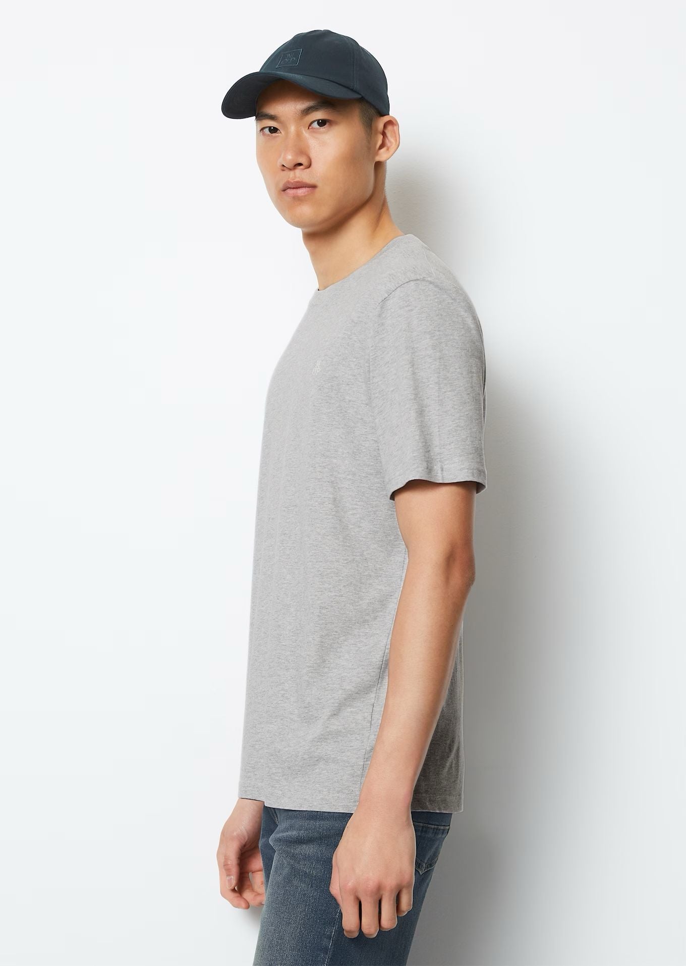 Marc O'Polo Grey Melange Round Neck T-Shirt