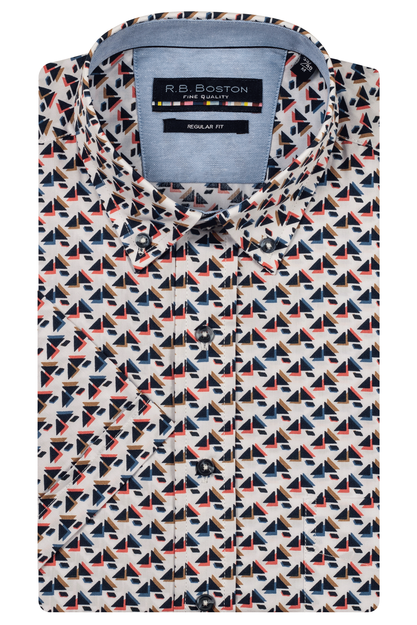 R.B. Boston Geometric Luxury Cotton Shirt