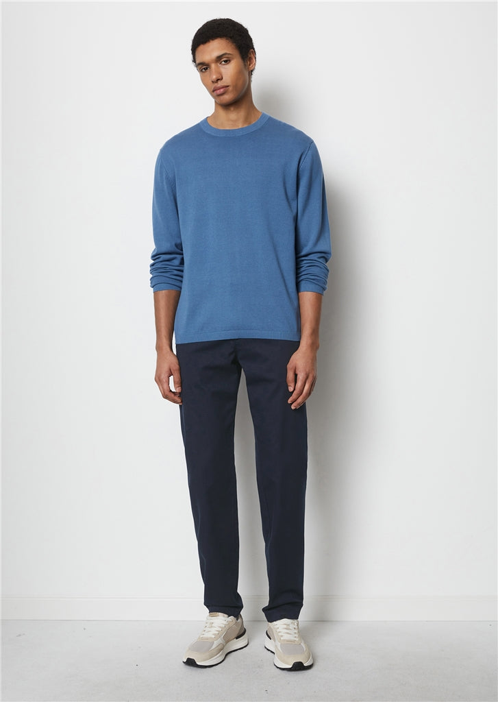 Marc O'Polo Dark Blue Organic Cotton Round-Neck Jumper