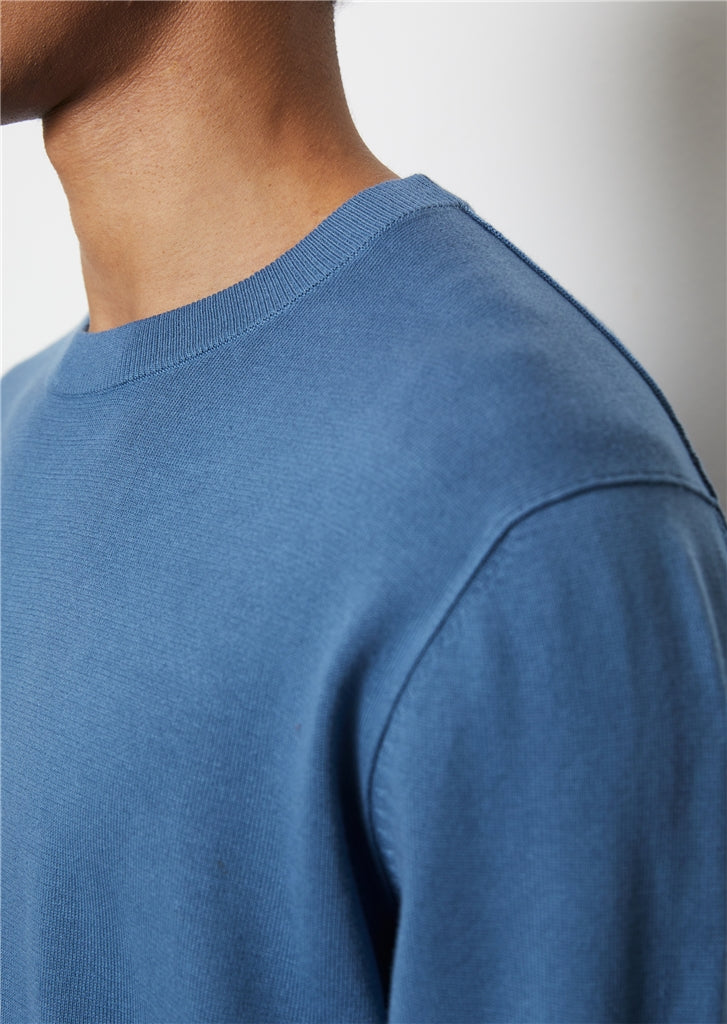 Marc O'Polo Dark Blue Organic Cotton Round-Neck Jumper