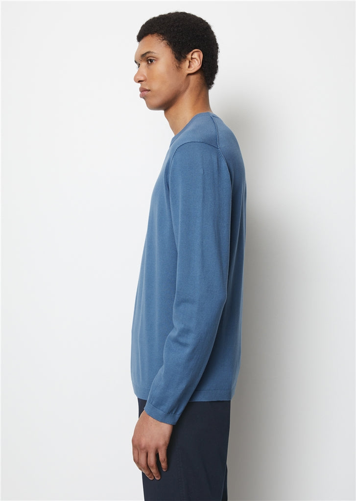Marc O'Polo Dark Blue Organic Cotton Round-Neck Jumper