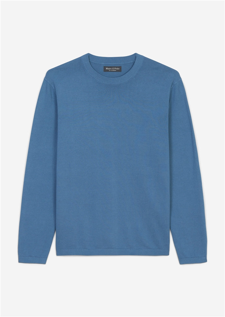 Marc O'Polo Dark Blue Organic Cotton Round-Neck Jumper