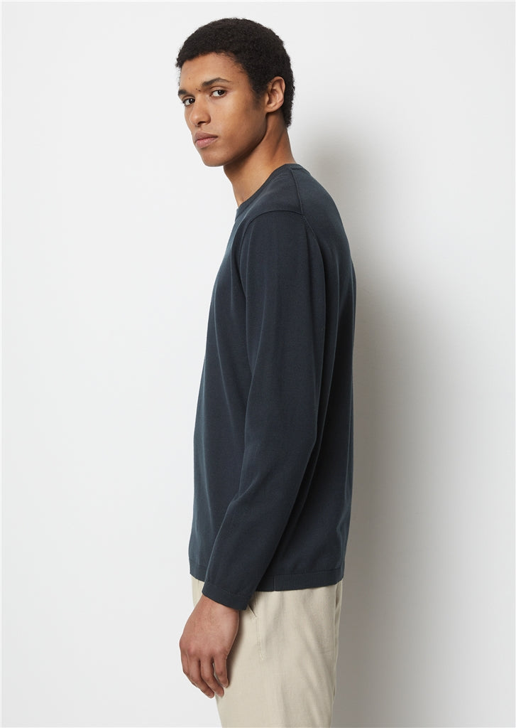 Marc O'Polo Navy Organic Cotton Round-Neck Jumper