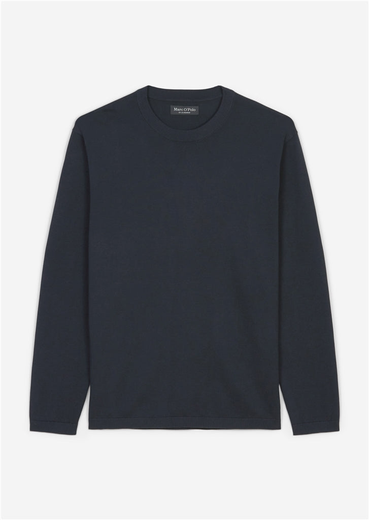 Marc O'Polo Navy Organic Cotton Round-Neck Jumper