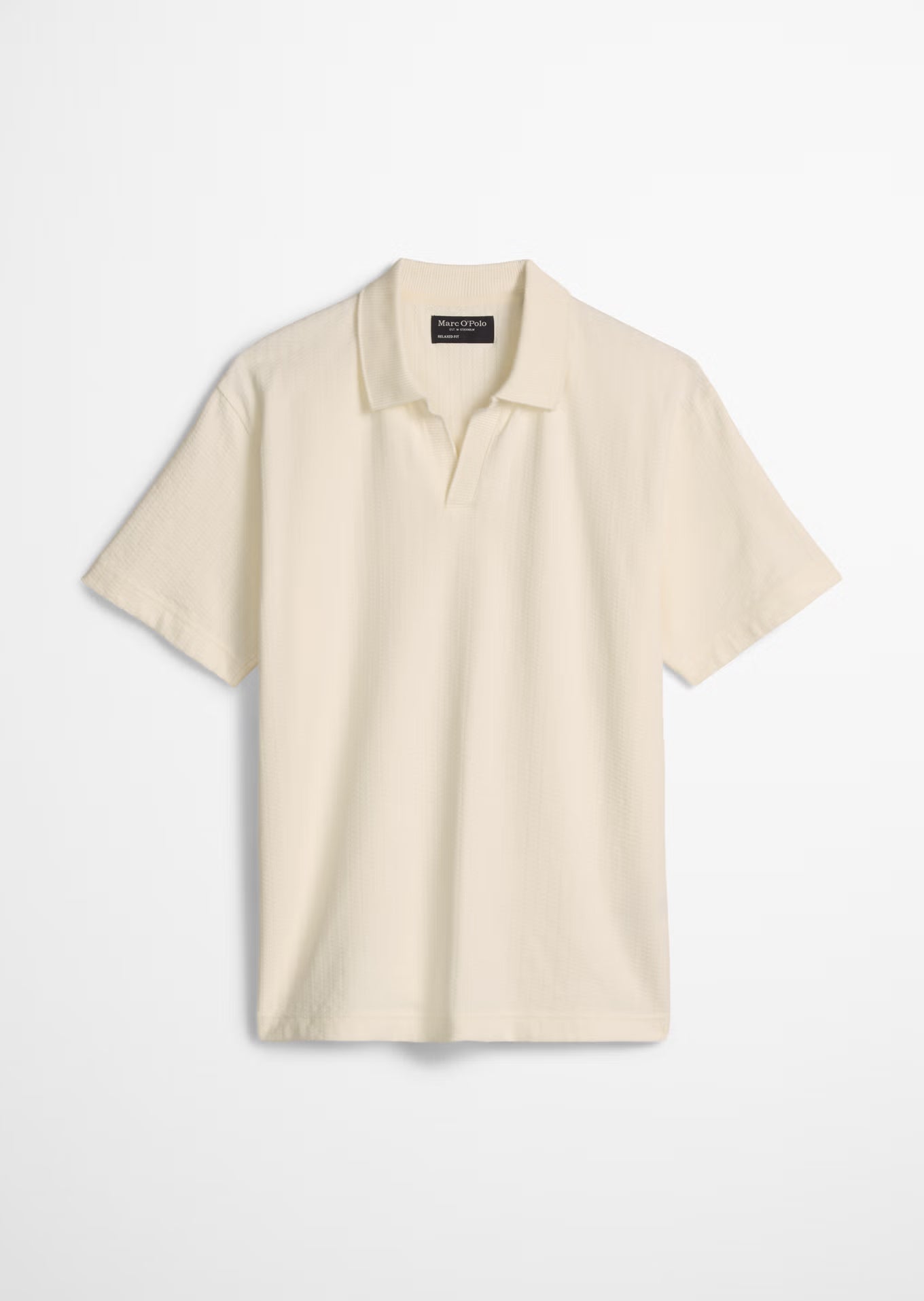 MARC O'POLO Structured REGULAR Open neck polo shirt