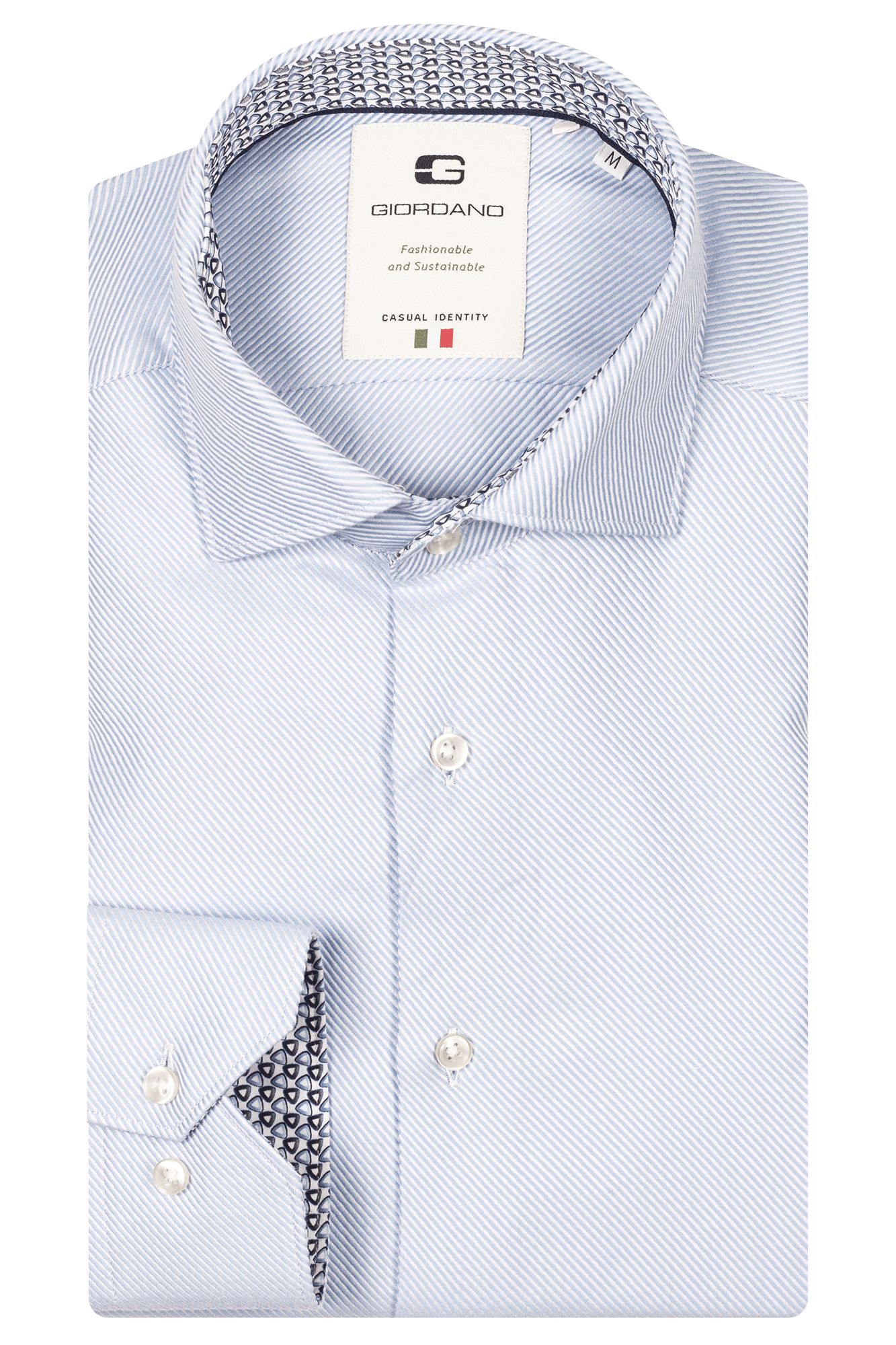 Giordano Light Blue Luxury Cotton Shirt