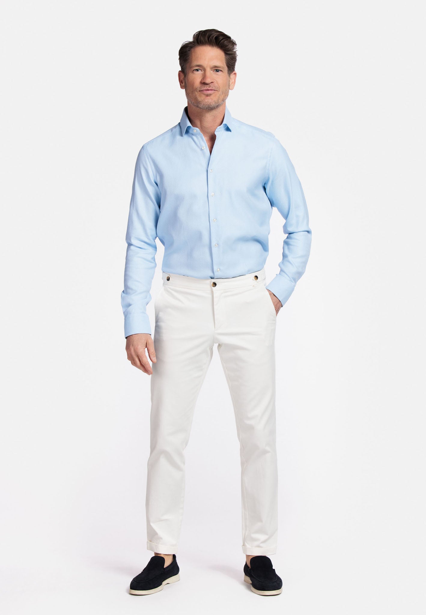 Giordano Light Blue Luxury Cotton Shirt