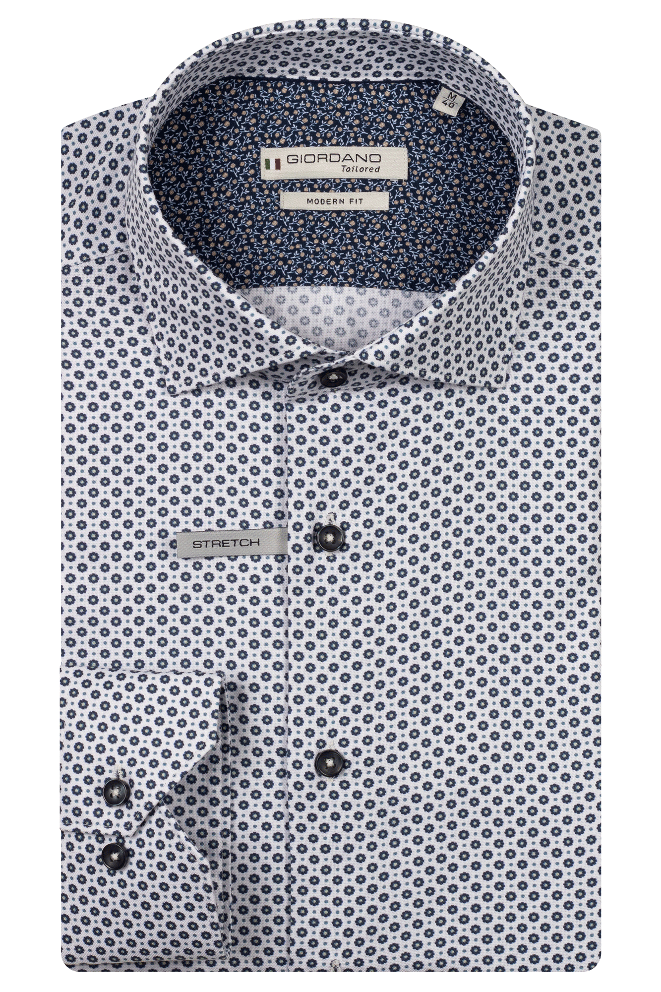 Giordano Subtle Floral Print Navy Shirt