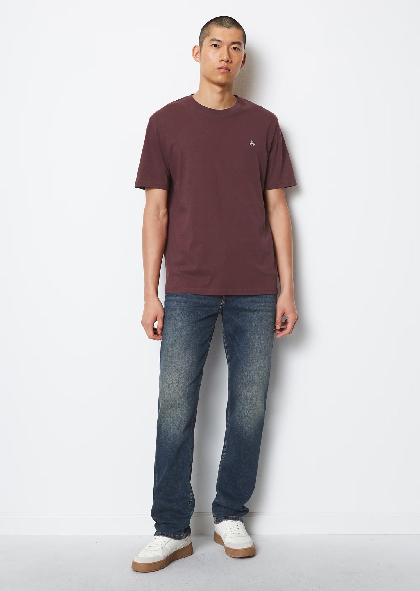 Marc O'Polo Burgundy Round Neck T-Shirt