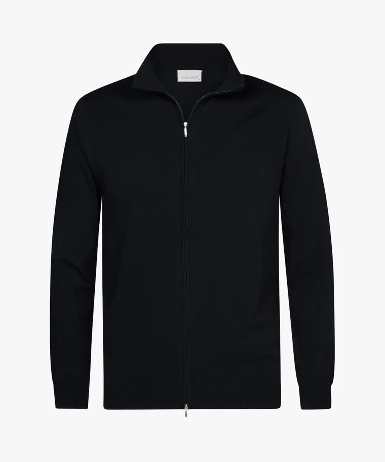Profuomo Navy Full-Zip Jumper