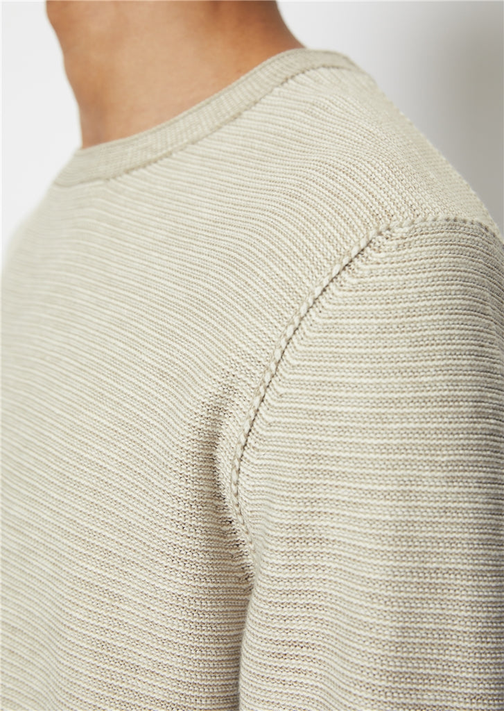 Marc O'Polo White Organic Cotton and Linen Jumper