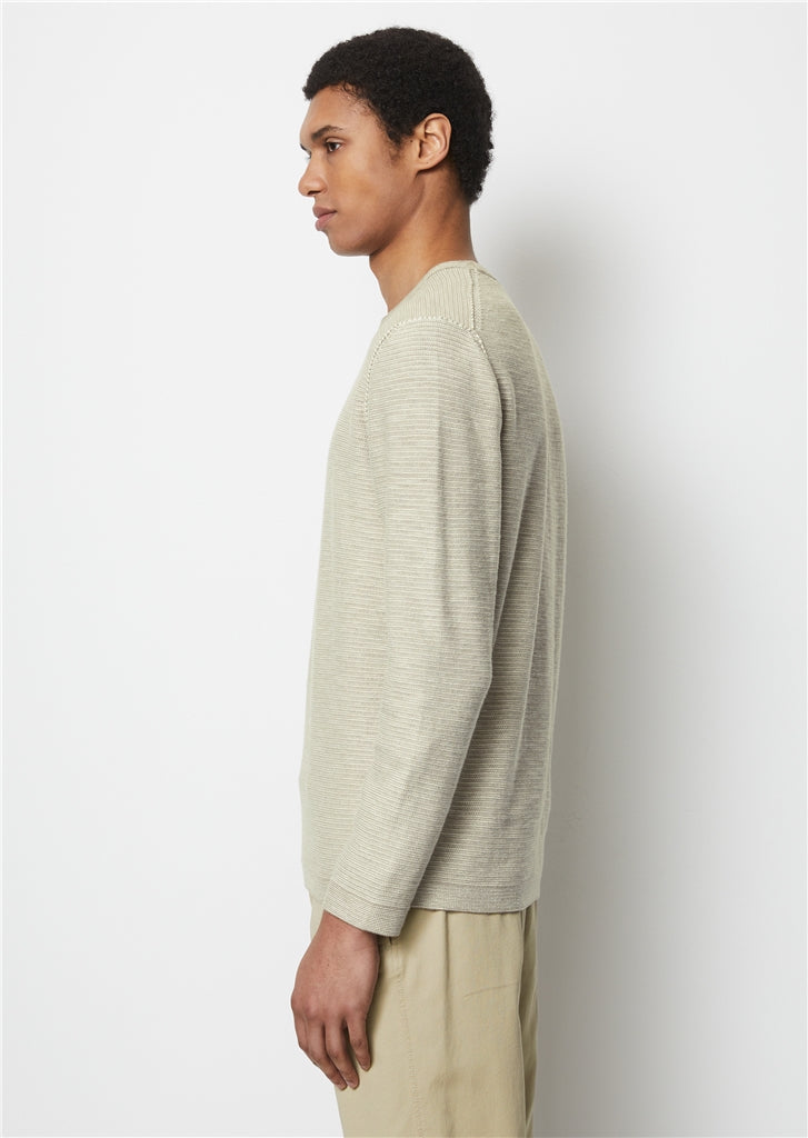 Marc O'Polo White Organic Cotton and Linen Jumper