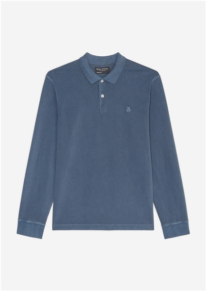 Marc O'Polo Blue Classic Long Sleeve Poloshirt