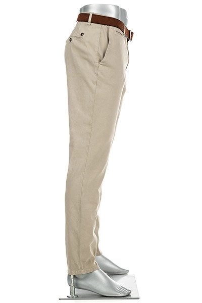 Alberto STEVE Beige Tapered Twill Chinos