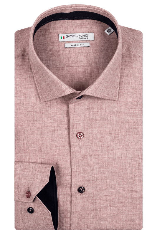 Giordano Pink Melange Cotton Shirt