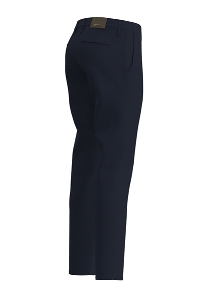 Alberto Dark Navy Slim Cotton Chinos