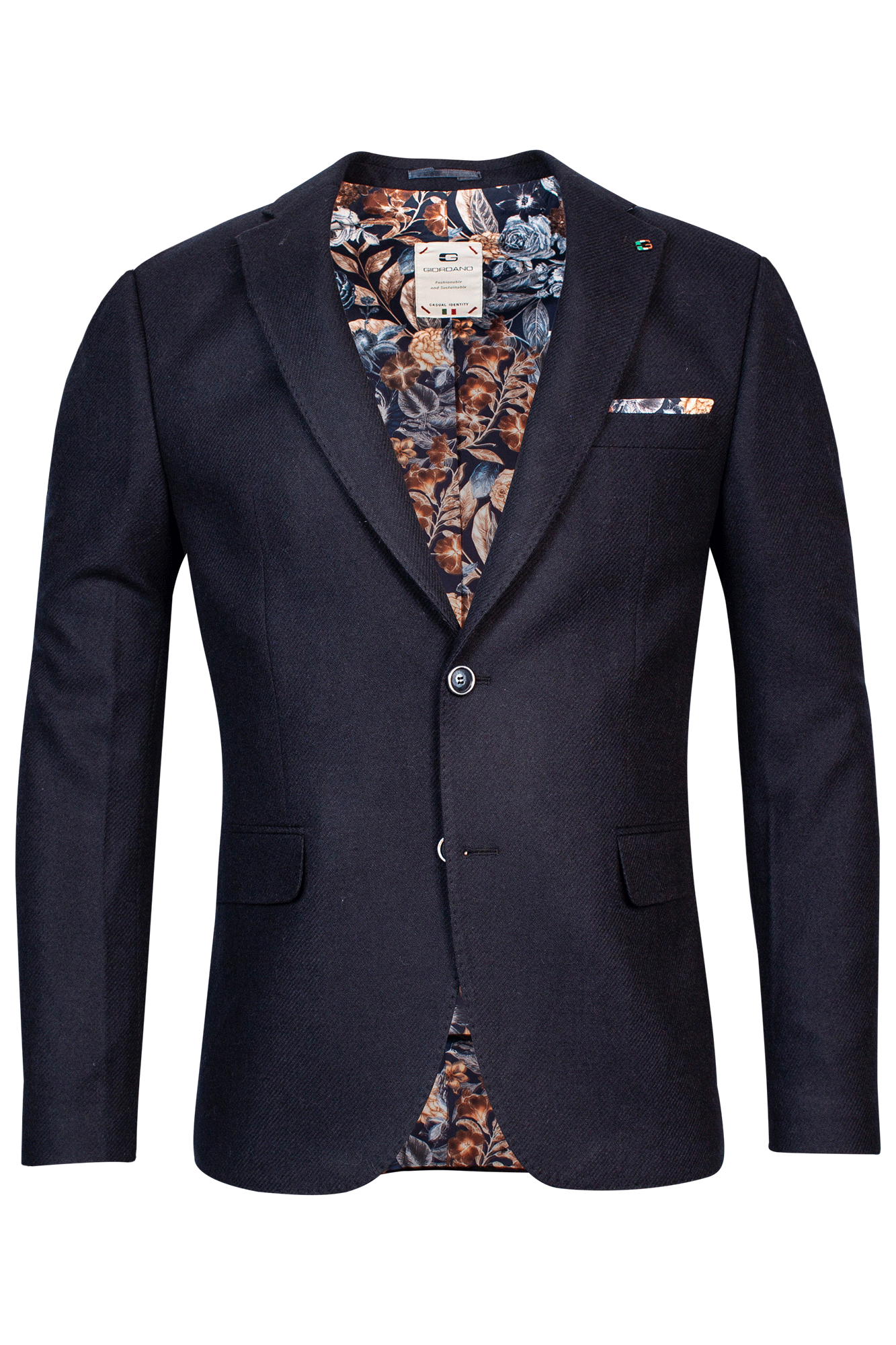 Giordano Dark Navy Wool Robert Blazer