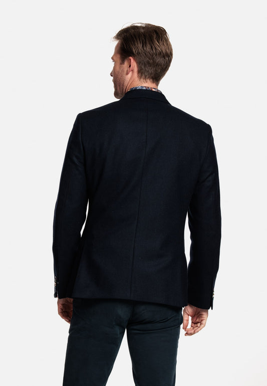 Giordano Dark Navy Wool Robert Blazer