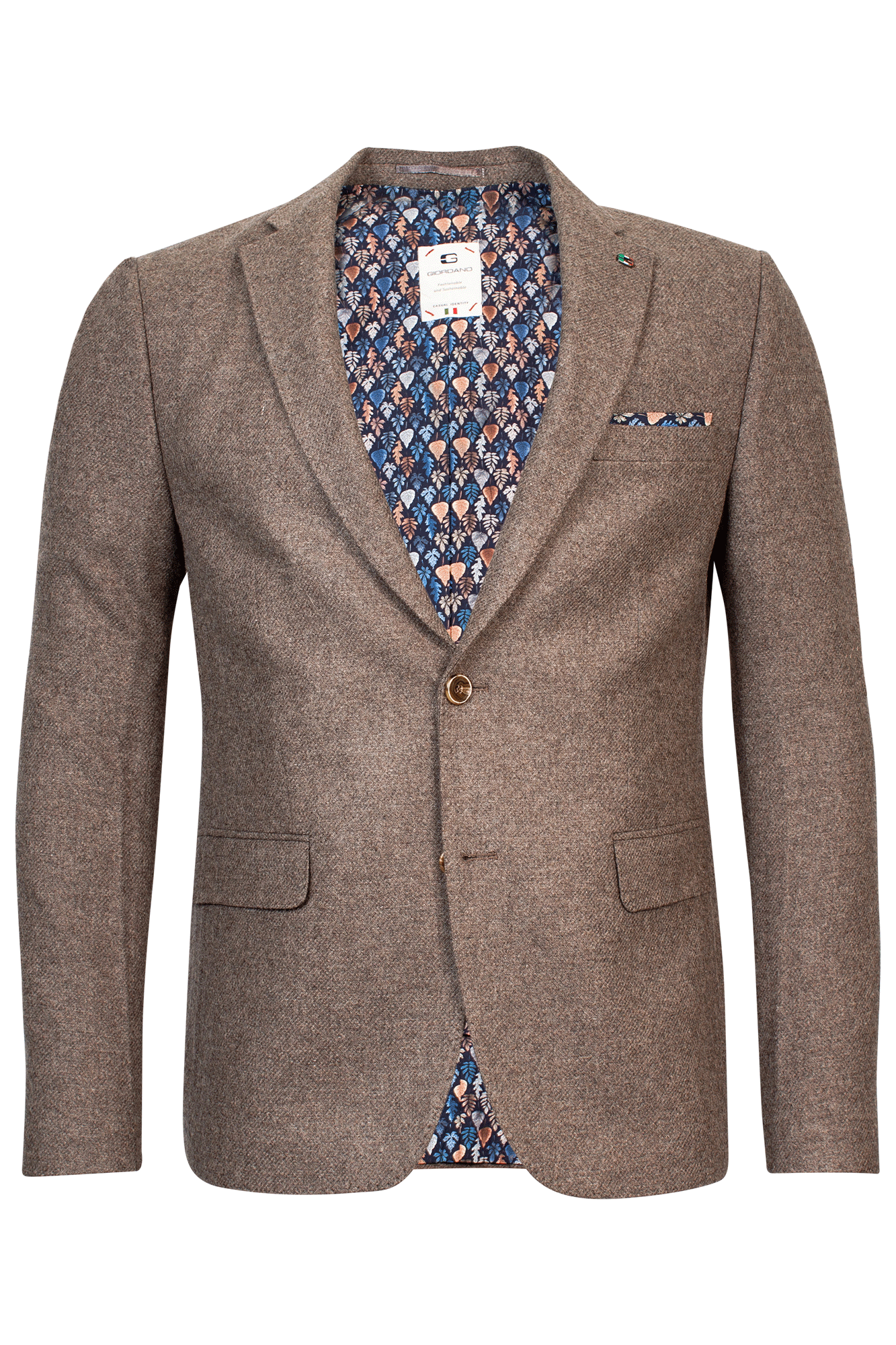 Giordano Dark Sand Wool Robert Blazer