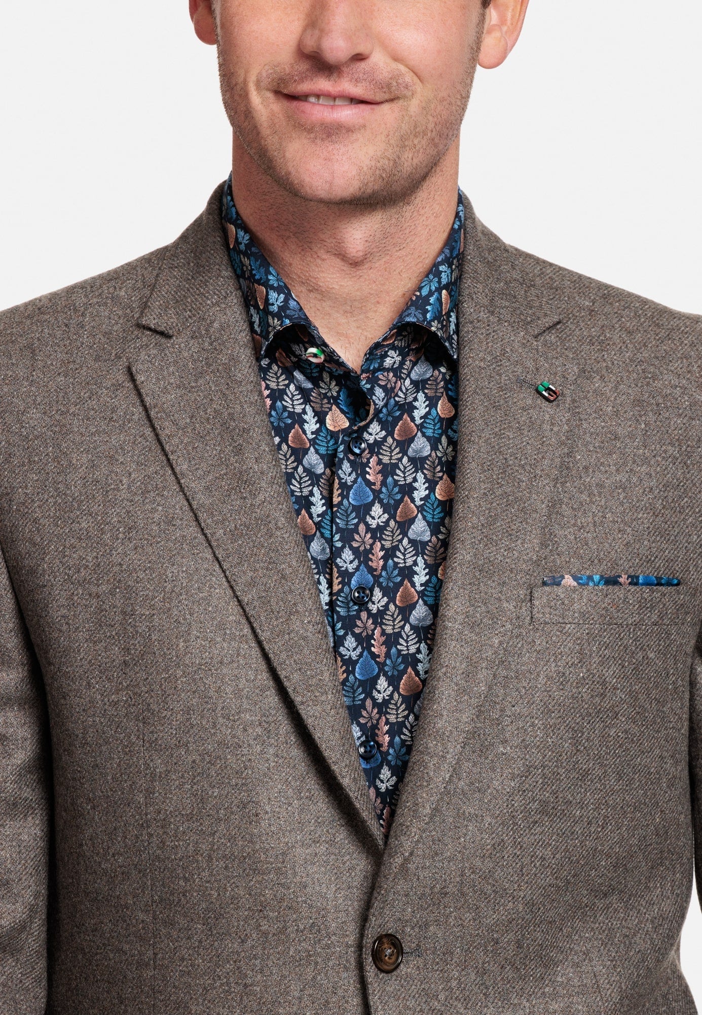 Giordano Dark Sand Wool Robert Blazer