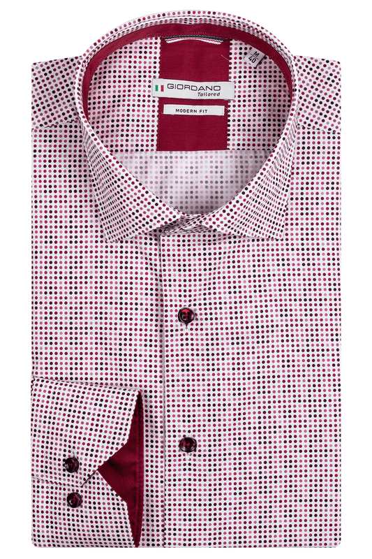 Giordano Red Dot Cotton Shirt