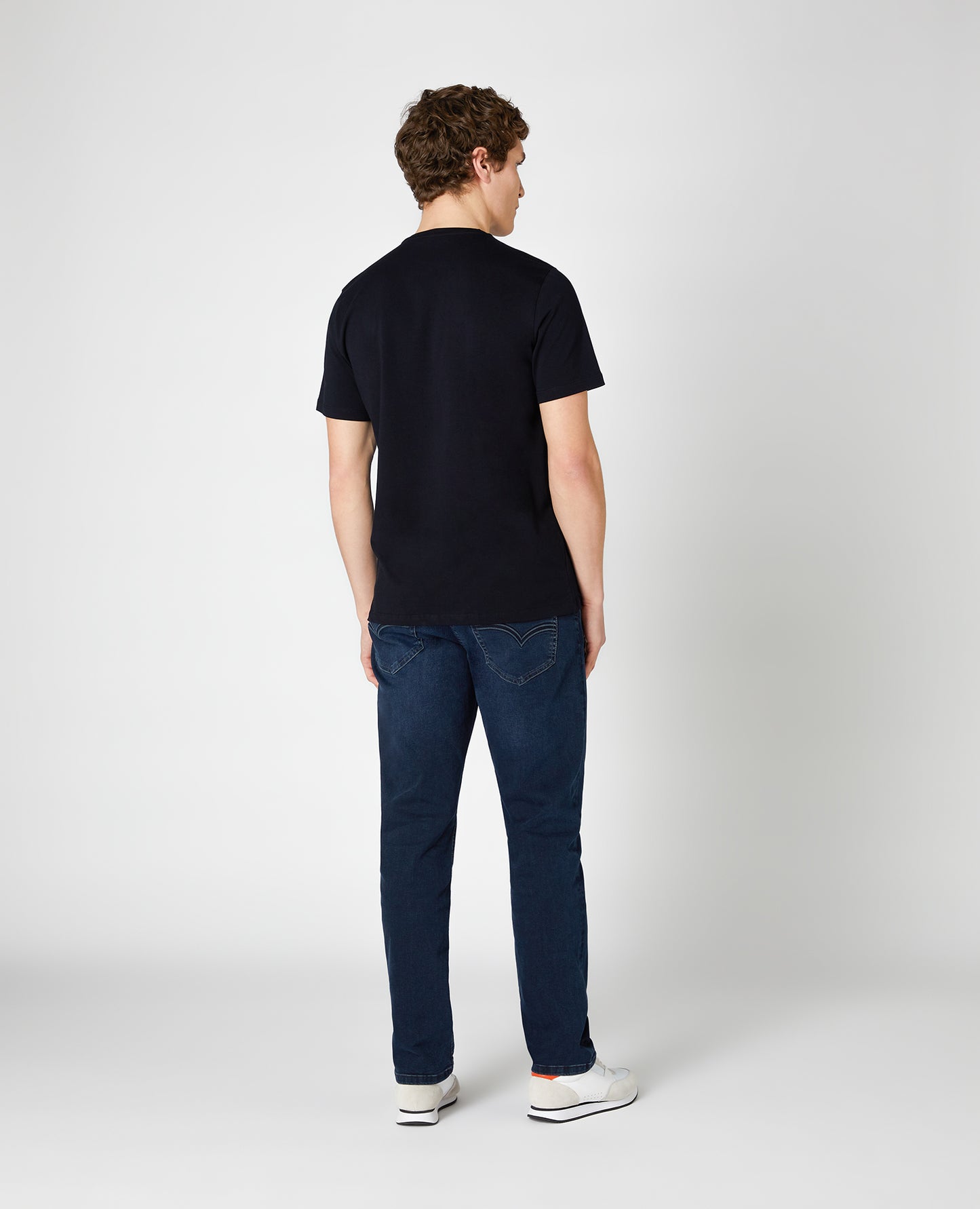 Remus Uomo Tapered Fit Black Cotton T-Shirt
