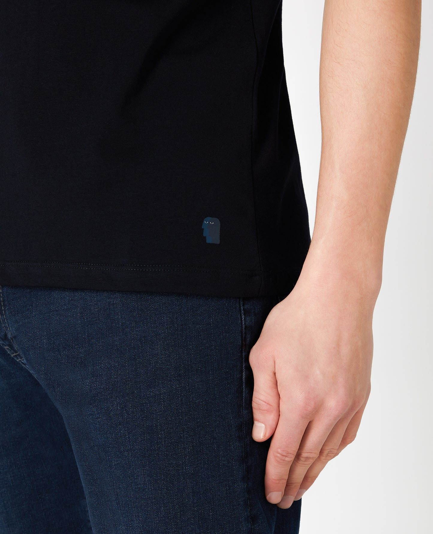 Remus Uomo Tapered Fit Black Cotton T-Shirt