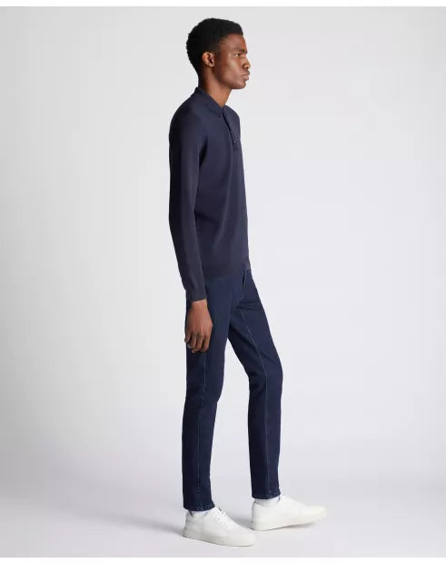 Remus Uomo Navy Cotton 3 Button Jumper