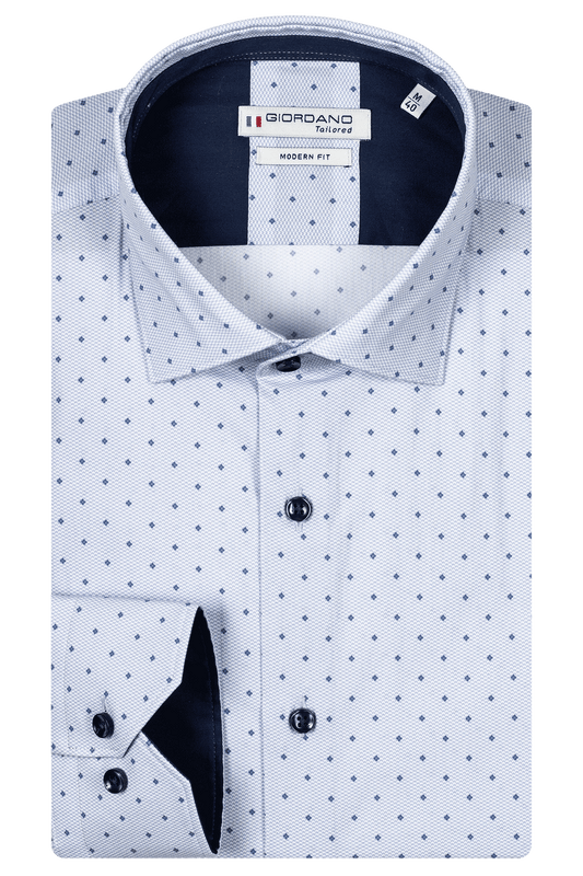 Giordano Subtle Print Light Blue Shirt