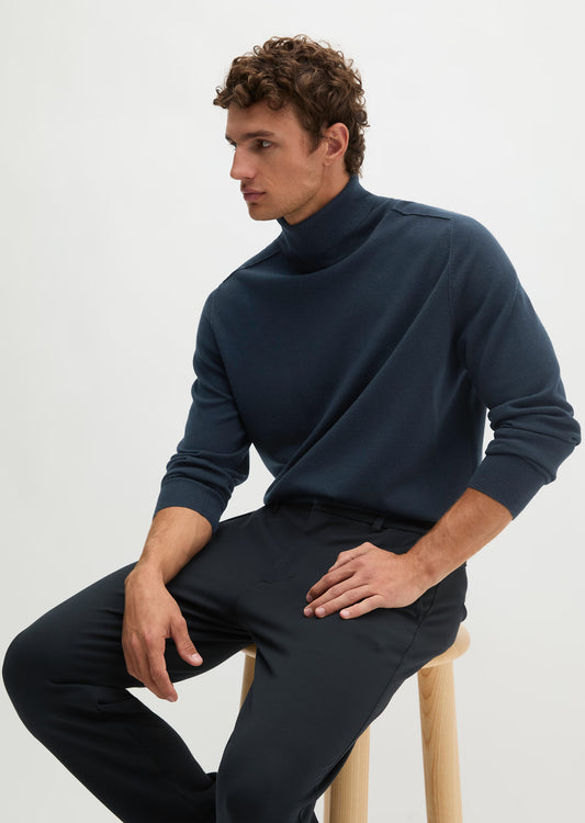 Marc O'Polo Navy Merino Roll-Neck Knit