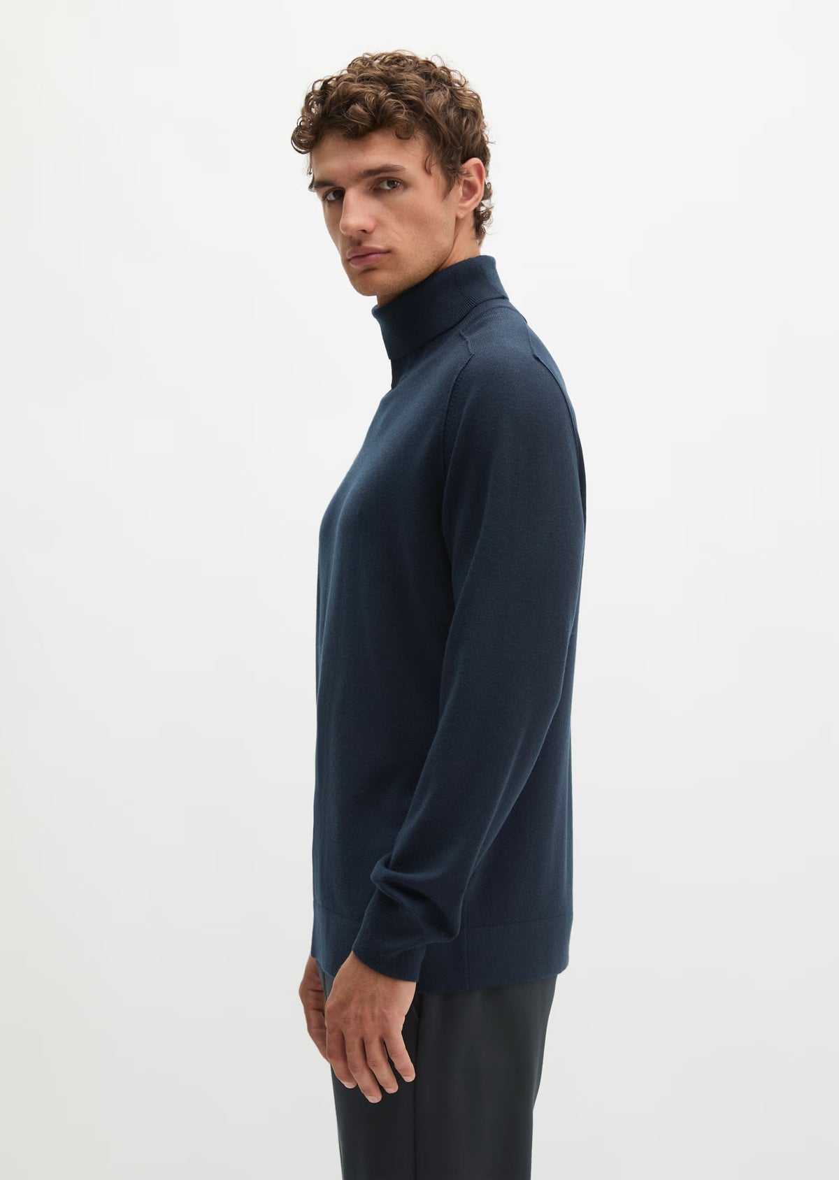 Marc O'Polo Navy Merino Roll-Neck Knit