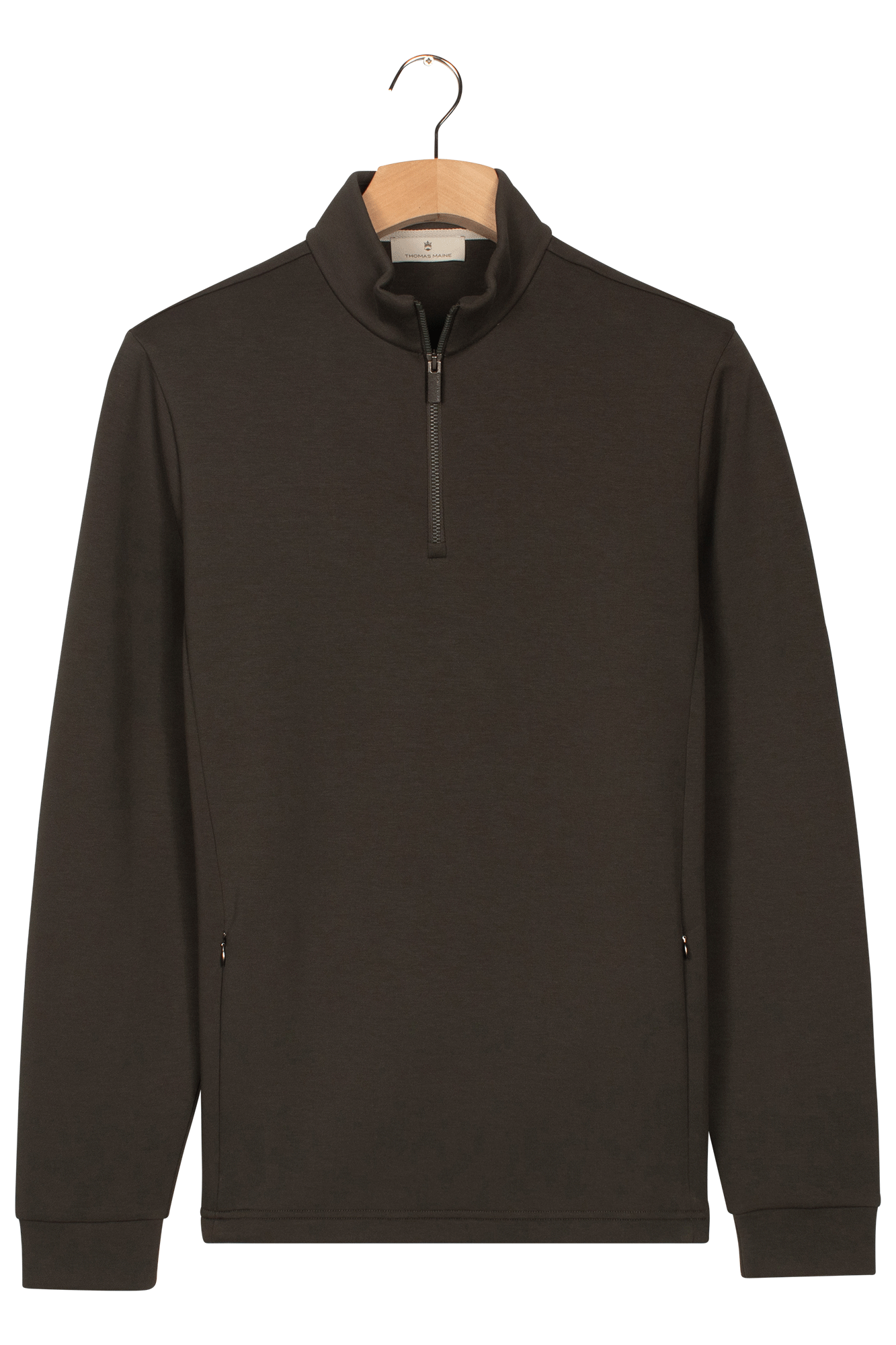 Thomas Maine Dark Green 1/2 Zip Jumper