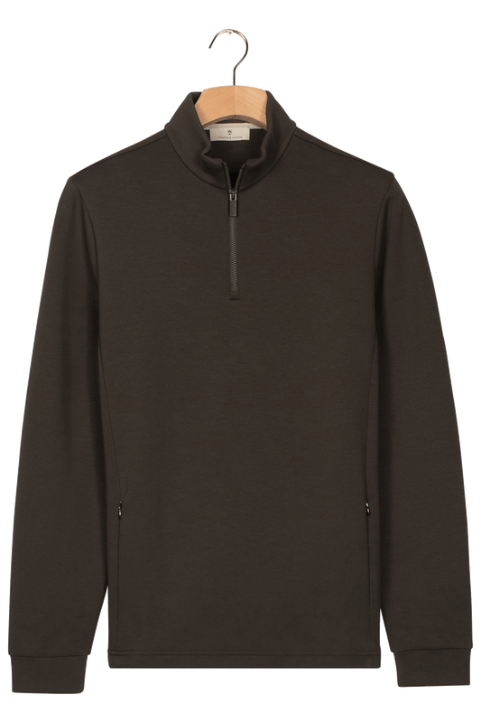 Thomas Maine Dark Green 1/2 Zip Jumper