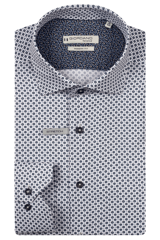 Giordano Subtle Floral Print Navy Shirt