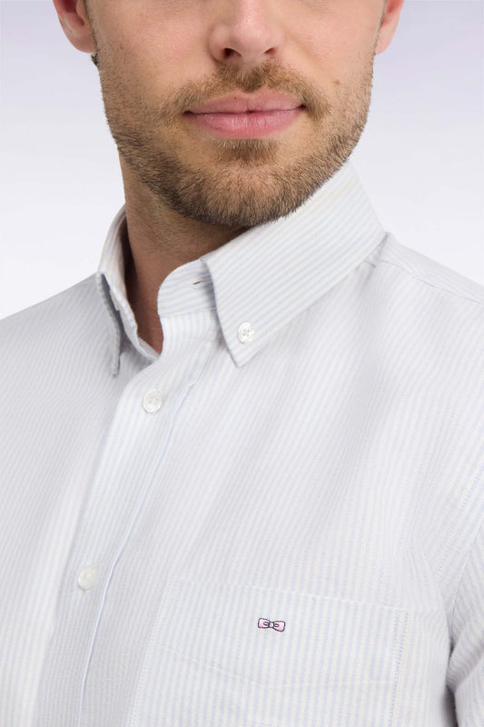 Eden Park Raiser Light Stripe Shirt - Cirrus