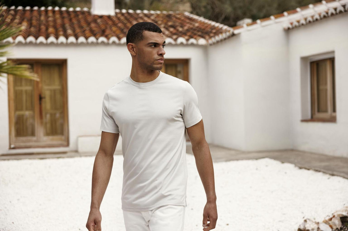 Thomas Maine White Round Neck T-Shirt