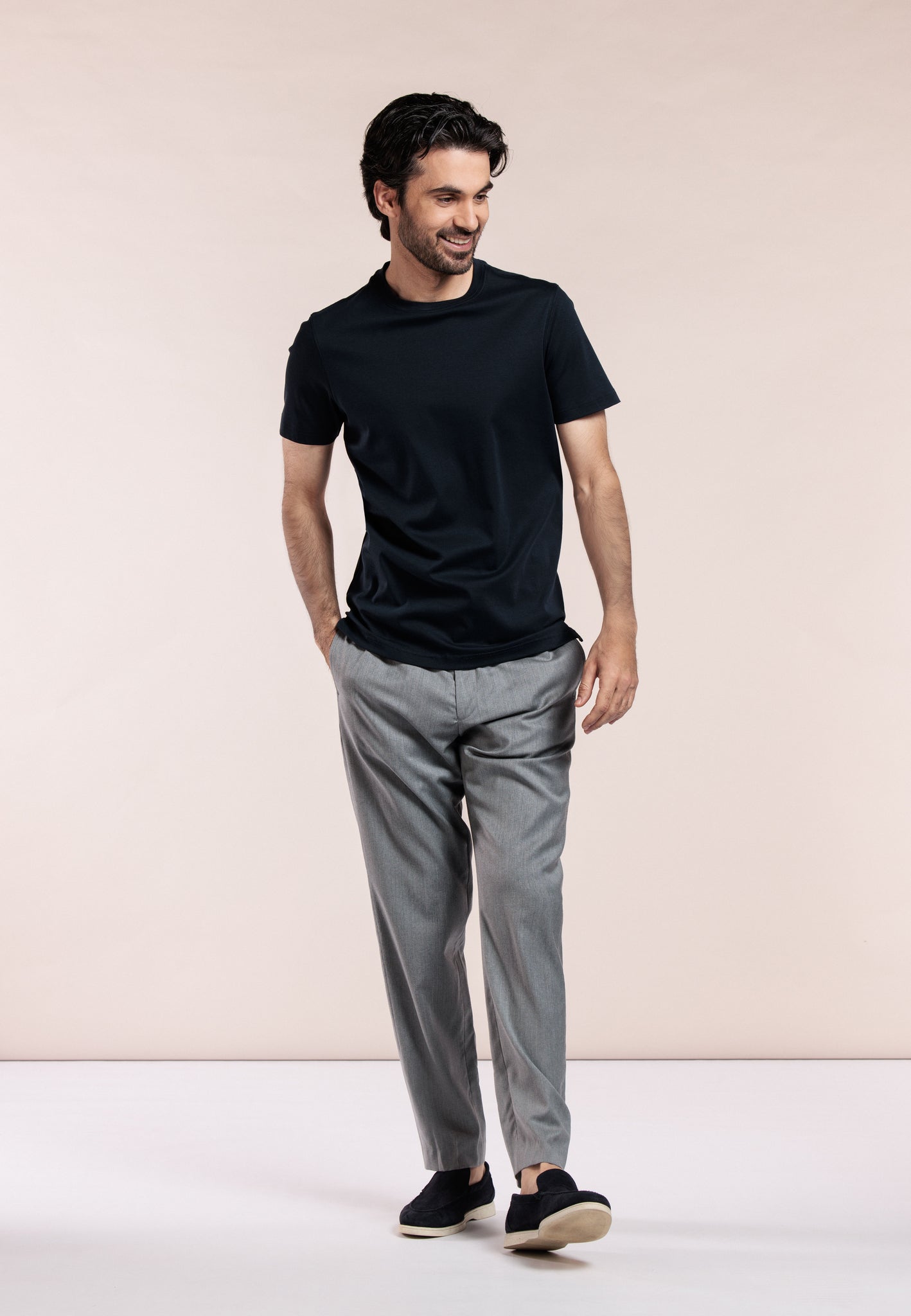 Thomas Maine Navy Round Neck T-Shirt