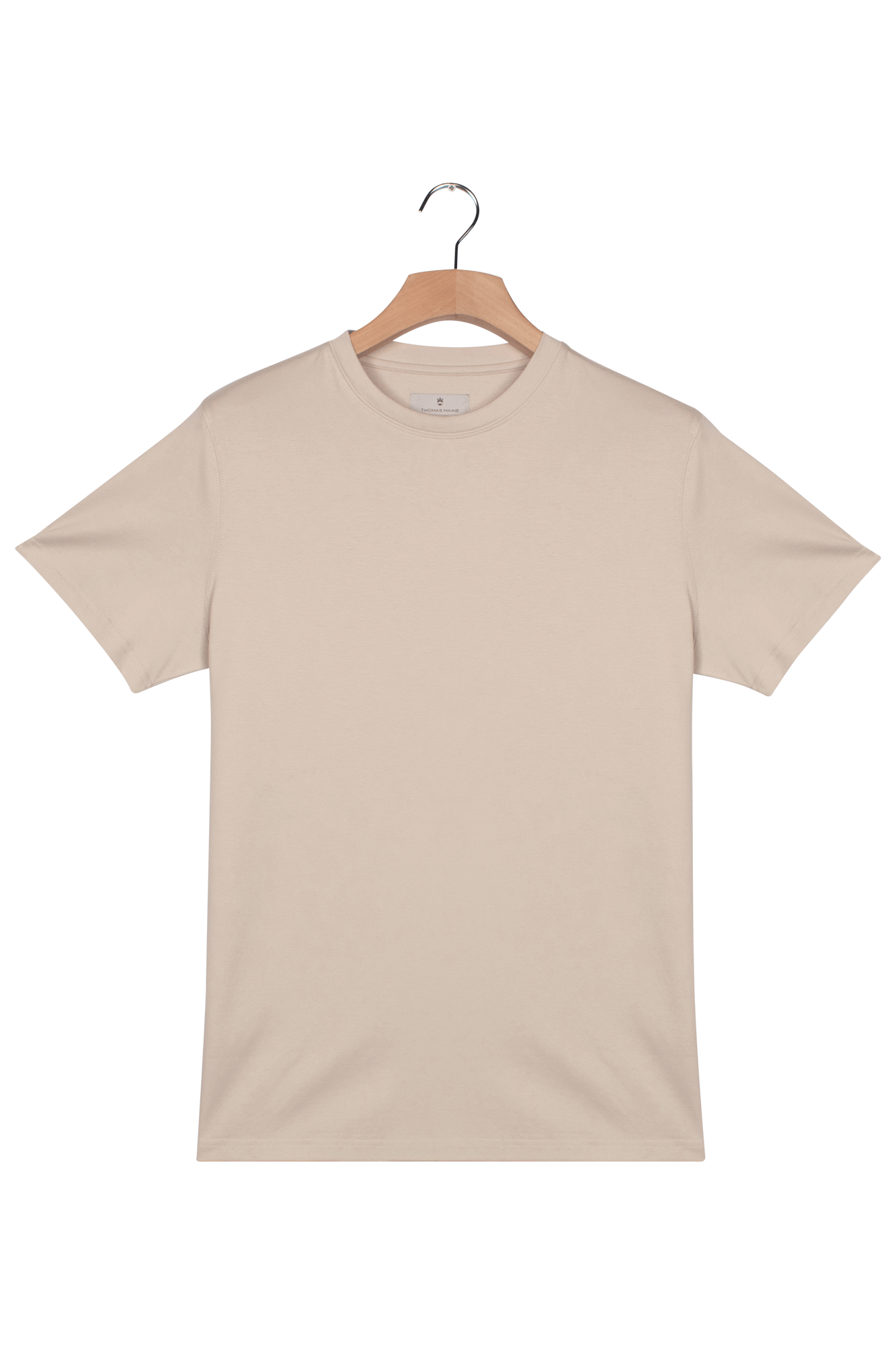 Thomas Maine Sand Round Neck T-Shirt