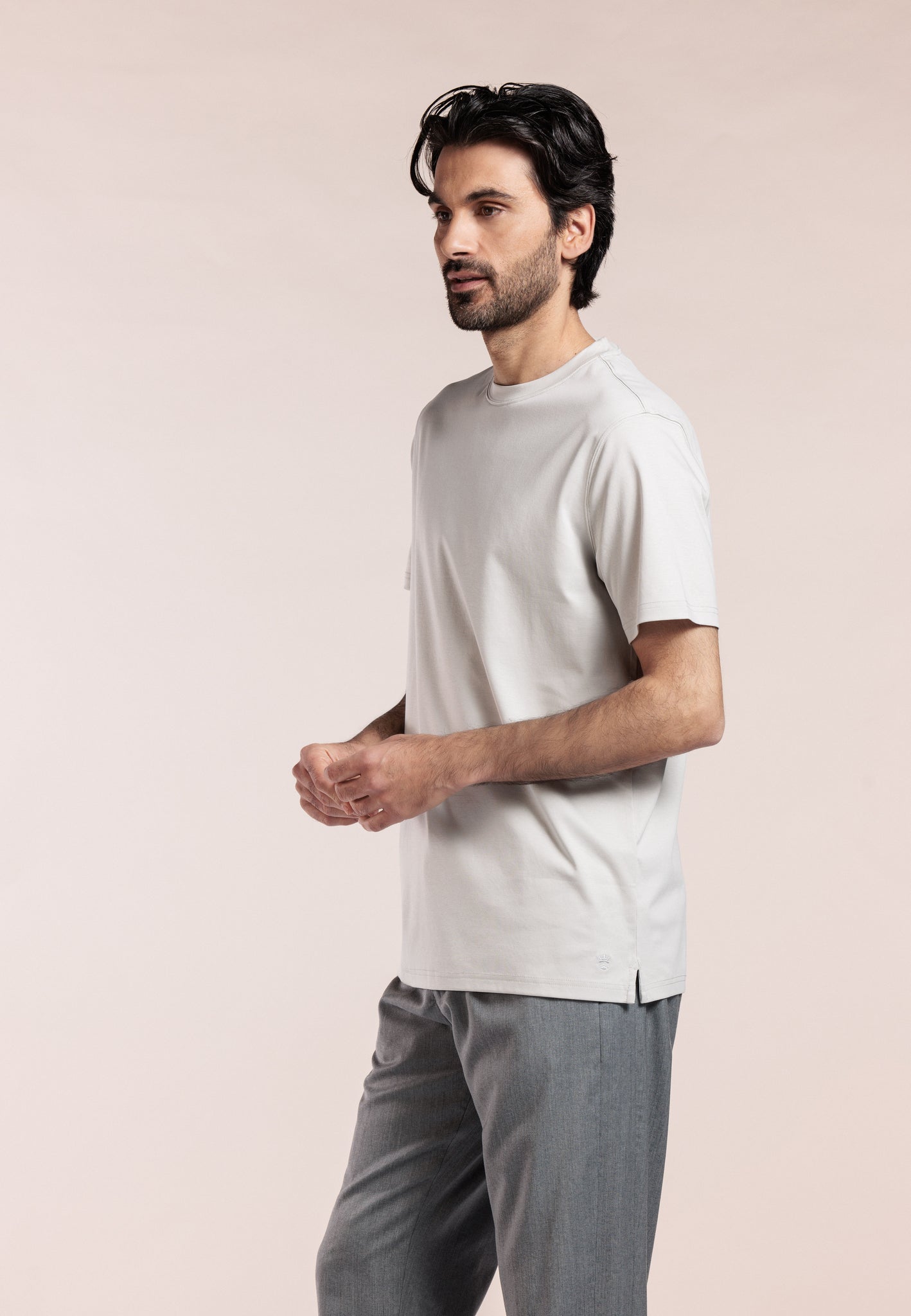Thomas Maine Sand Round Neck T-Shirt