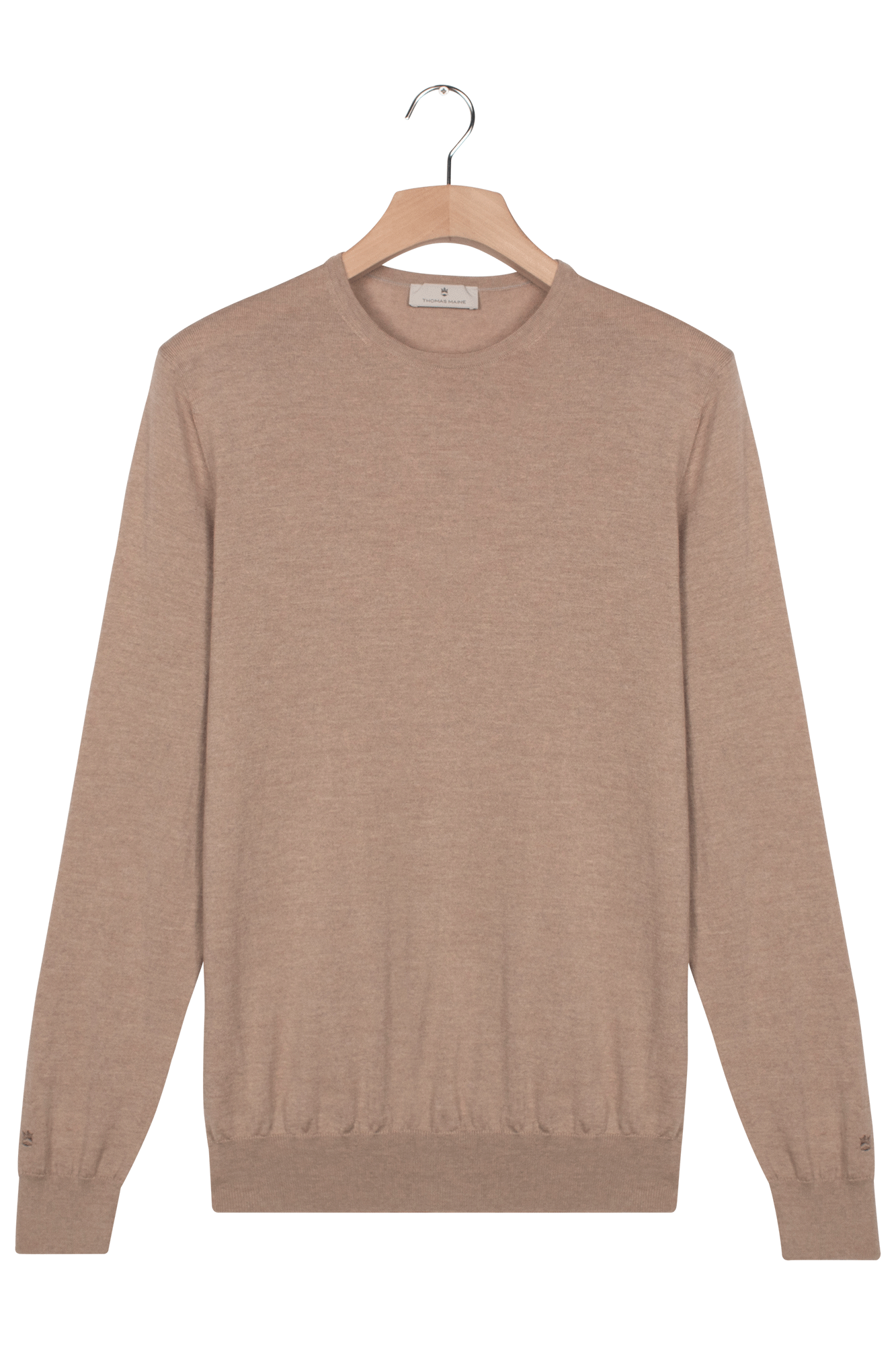 Thomas Maine Beige Merino Wool Jumper