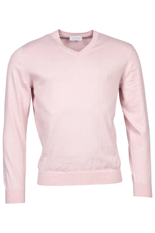 Thomas Maine Light Pink V-Neck Jumper