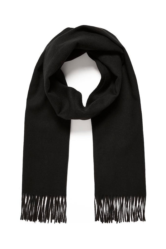 Matinique Black Merino Wool Scarf