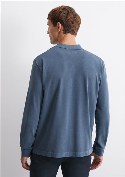 Marc O'Polo Blue Classic Long Sleeve Poloshirt