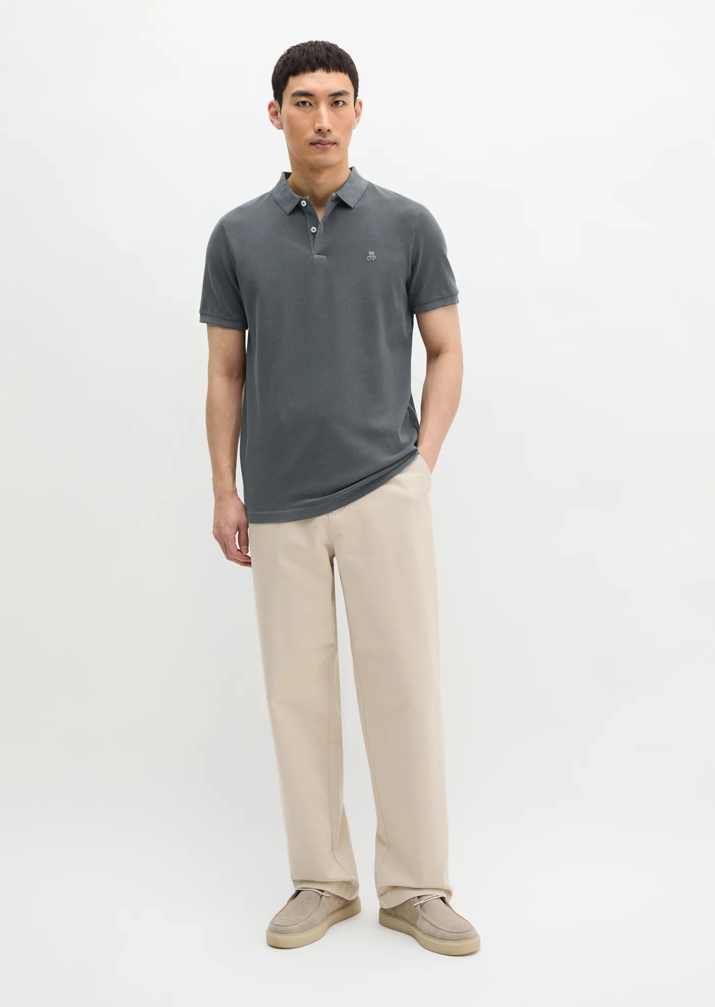Marc O'Polo Gray Morn Poloshirt